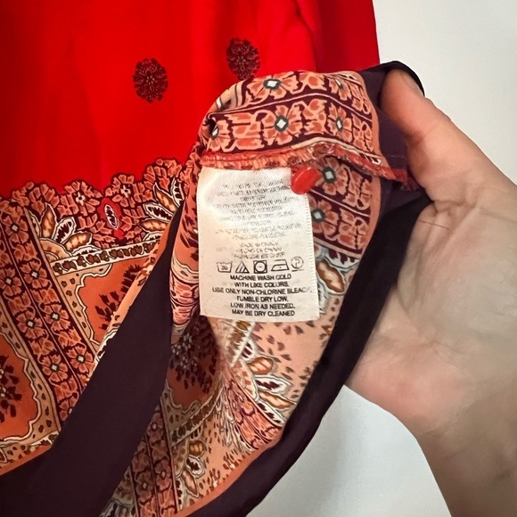 Anthropologie Maeve Rila Border Print Boho Blouse - Picture 6 of 8